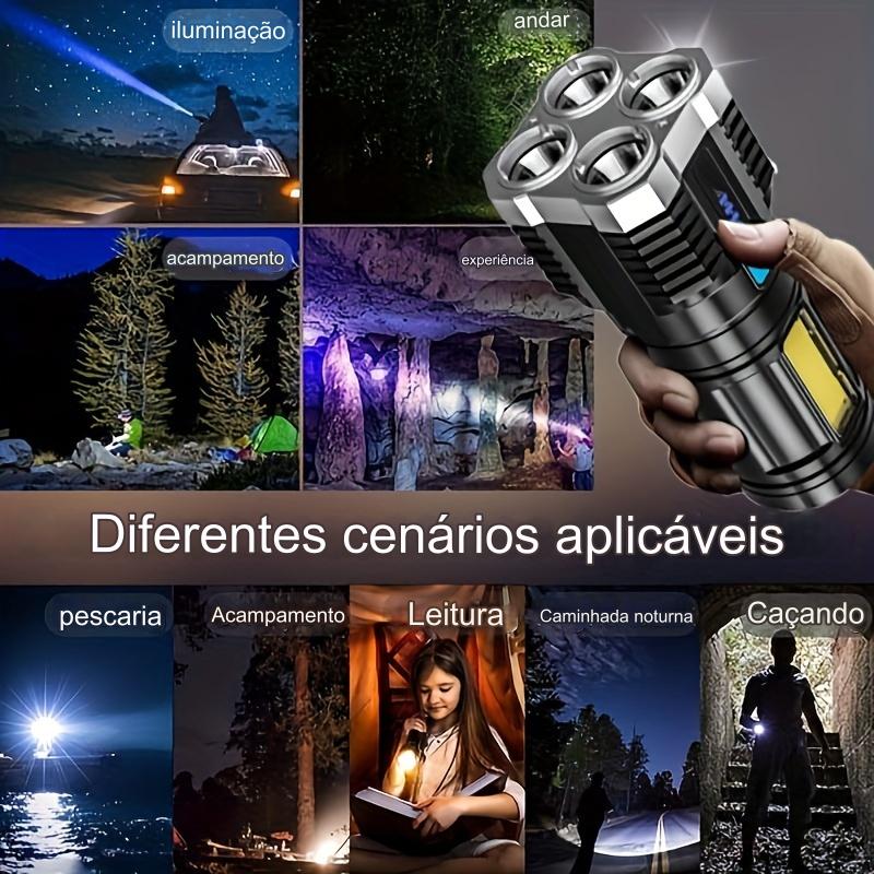 Lanterna LED, recarregável por USB